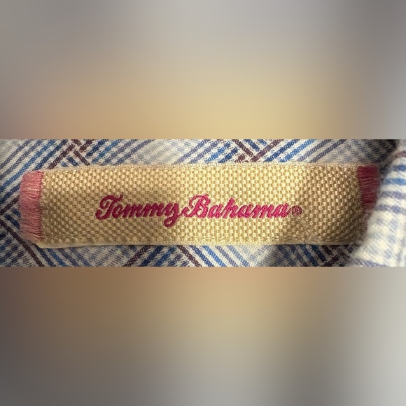 Tommy Bahama Blue Checkered Men's Shirt - Picture 3 of 5